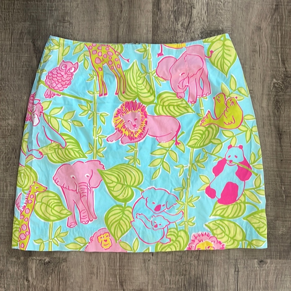Vintage Lilly Pulitzer San Diego zoo print mini skirt